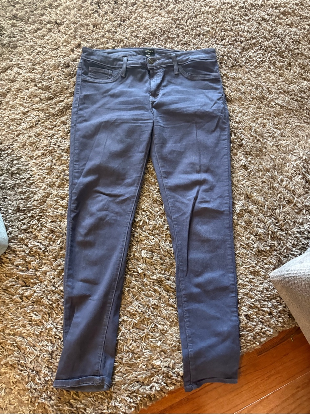 Just Black Navy Charcoal Straight-Leg Pants